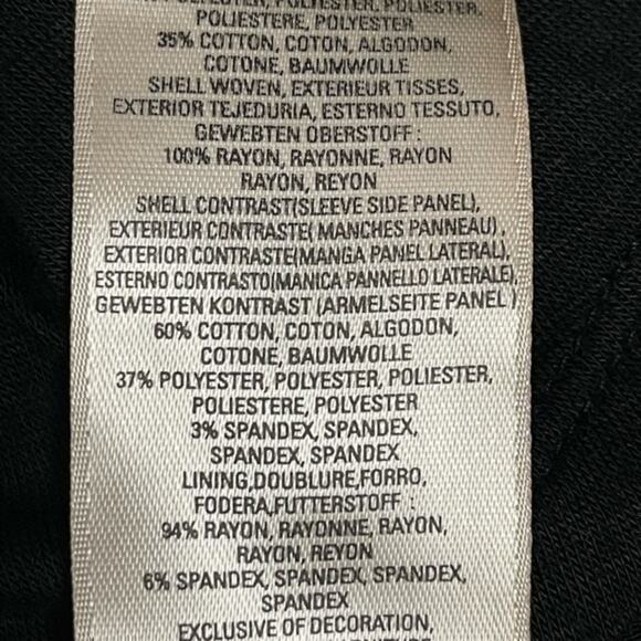 Anthropologie Maeve Tweed Plus Black Fabric Swing Style Dress NWOT Size XS - Picture 8 of 10